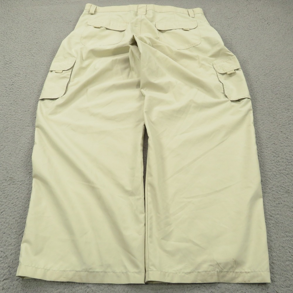 Burnside Baggy Cargo Pants Mens 40 Y2K Skater Wide Leg Khaki Grunge B9523B